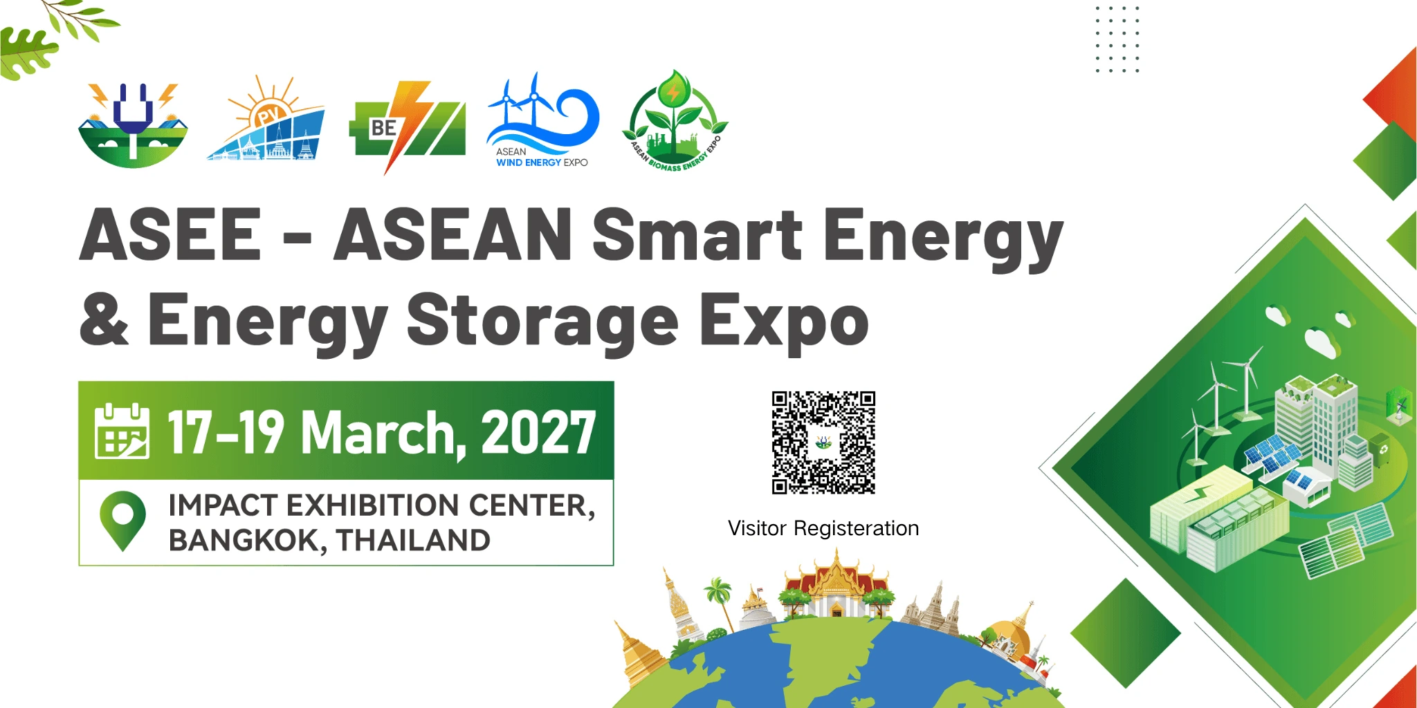 ASEE, ASEAN Smart Energy and Energy Storage Expo, 17 to 19 March 2027, IMPACT Exhibition Center, Bangkok, Thailand